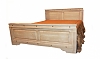 Кровать «Викинг 01», 160х200 см, отделка: белый, с брашированием (сосна)