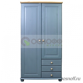 Шкаф 2-х дверный 6001 «Ром Д.70002.3», цвет: серый воск/антик (сосна)