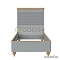 Кровать «Рандеву-90», 90х200 см, цвет: серый + антик (сосна + мдф)