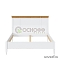 Кровать «Ольса-160», 160х200 см, цвет: белый лак + антик (сосна)