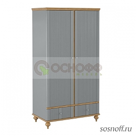 Шкаф для одежды «Рандеву-22», цвет: серый + антик (сосна)