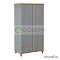 Шкаф для одежды «Рандеву-22», цвет: серый + антик (сосна + мдф)