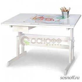 Парта - письменный стол «Лена Д.4237.1», цвет: белый воск (сосна)