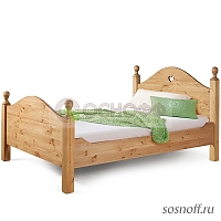 Кровать «KSALT14» 140х200 см., отделка: старение (сосна)