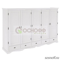 Шкаф для одежды «Тео-55», цвет: белый воск (УКВ) (сосна)
