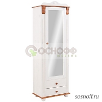 Шкаф в прихожую «Adele Д.7309-4.1», цвет: белый воск/черри (сосна)