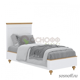 Кровать «Рандеву-90», 90х200 см, цвет: белый + антик (сосна + мдф)