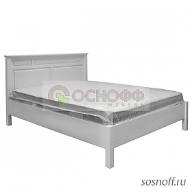 Кровать «Рауна М-160-БИ», 160х200 см., цвет: белый воск (УКВ) (сосна)