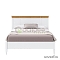 Кровать «Ольса-180», 180х200 см, цвет: белый лак + антик (сосна)