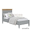 Кровать «Ольса-90», 90х200 см, цвет: серый + антик (сосна)