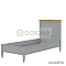 Кровать «Ольса-90», 90х200 см, цвет: серый + антик (сосна)