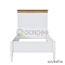 Кровать «Ольса-90», 90х200 см, цвет: белый лак + антик (сосна)
