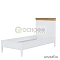 Кровать «Ольса-90», 90х200 см, цвет: белый лак + антик (сосна)