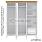 Шкаф для одежды «Ольса-03», цвет: белый лак + антик (сосна)