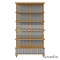 Шкаф-стеллаж для книг «Рандеву-110», цвет: серый + антик (сосна + мдф)