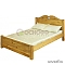 Кровать «LCOEUR-160 (PB)» с низким изножьем, отделка: старение (сосна)