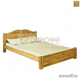 Кровать «LCOEUR-180 (PB)» с низким изножьем, отделка: старение (сосна)