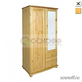 Шкаф 2-х дверный «Фалько-1» с зеркалом (сосна)