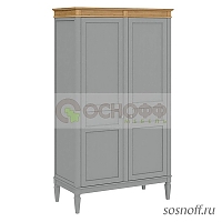 Шкаф для одежды «Ольса-02», цвет: серый + антик (сосна)