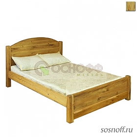Кровать «LMEX-160 (PB)» с низким изножьем, отделка: старение (сосна)