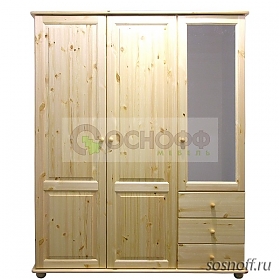 Шкаф 3-х дверный «ШМЦ-103» (сосна)
