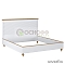 Кровать «Рандеву-160», 160х200 см, цвет: белый + антик (сосна)
