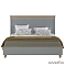 Кровать «Рандеву-160», 160х200 см, цвет: серый + антик (сосна + мдф)