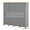 Шкаф для одежды «Рандеву-44», цвет: серый + антик (сосна + мдф)