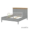 Кровать «Ольса-160», 160х200 см, цвет: серый + антик (сосна)