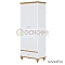 Шкаф для одежды «Рандеву-21», цвет: белый + антик (сосна + мдф)