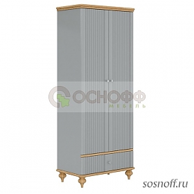 Шкаф для одежды «Рандеву-21», цвет: серый + антик (сосна + мдф)