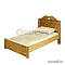 Кровать «LCOEUR-90 (PB)» с низким изножьем, отделка: старение (сосна)