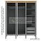 Шкаф для одежды «Ольса-03», цвет: серый + антик (сосна)