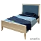 Кровать «Римини» с мягкой вставкой, 90х200 см (бук + мдф)